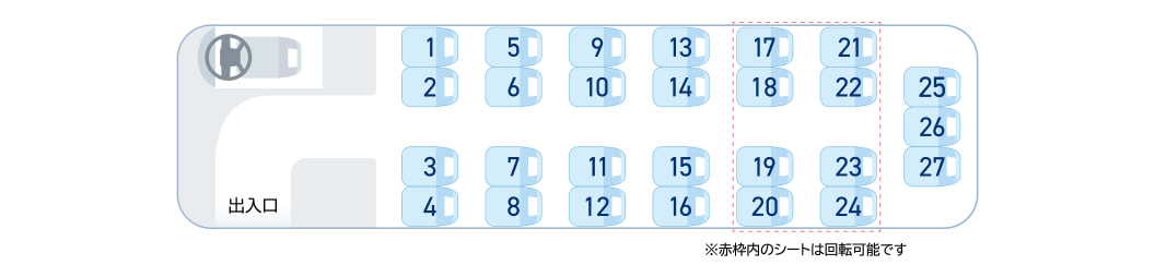 27中型サロンバス座席表