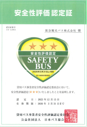 安全性評価認定証